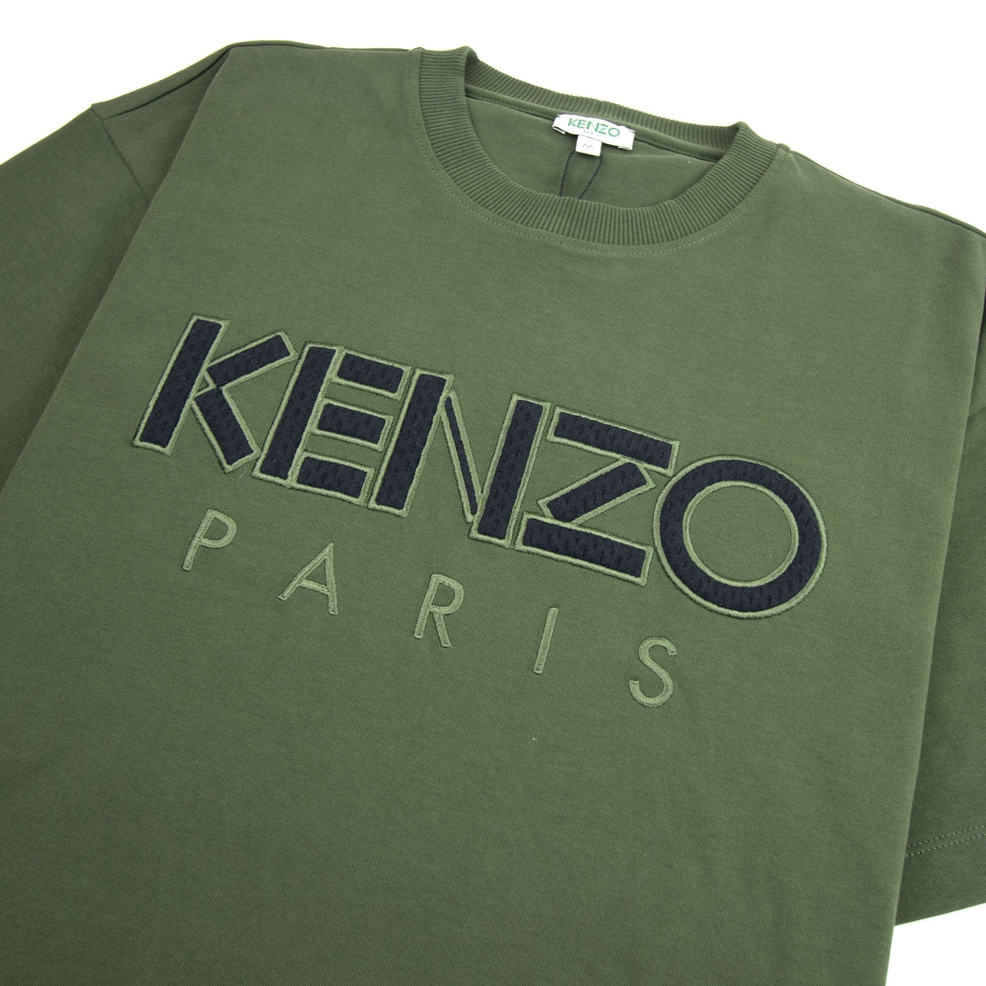Kenzo Mesh Logo Heavyweight T-shirt Khaki