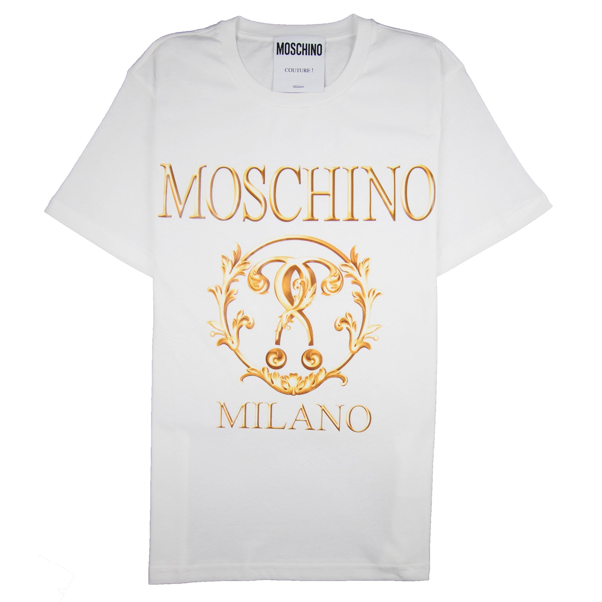Moschino Couture Question Mark Jersey T-shirt Off White