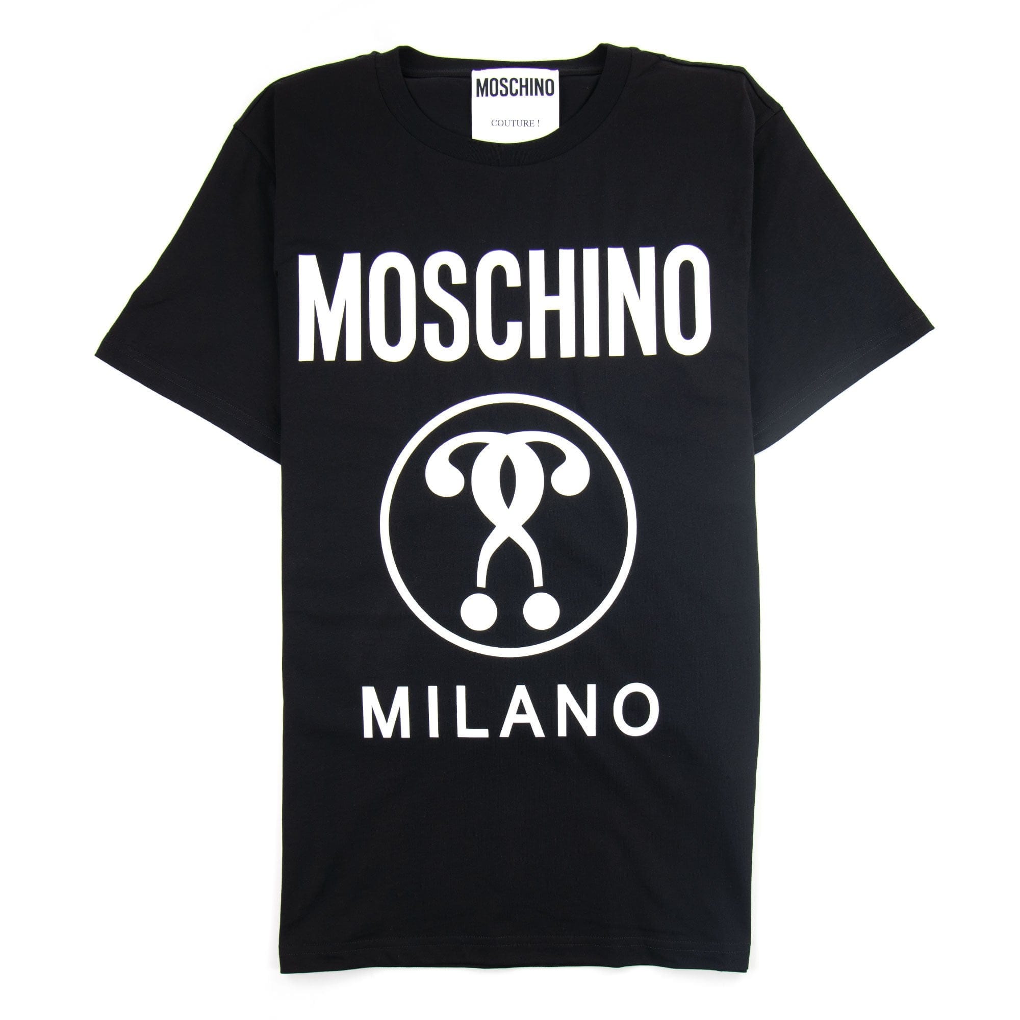 Moschino Couture Question Mark Jersey T-shirt Black 0555