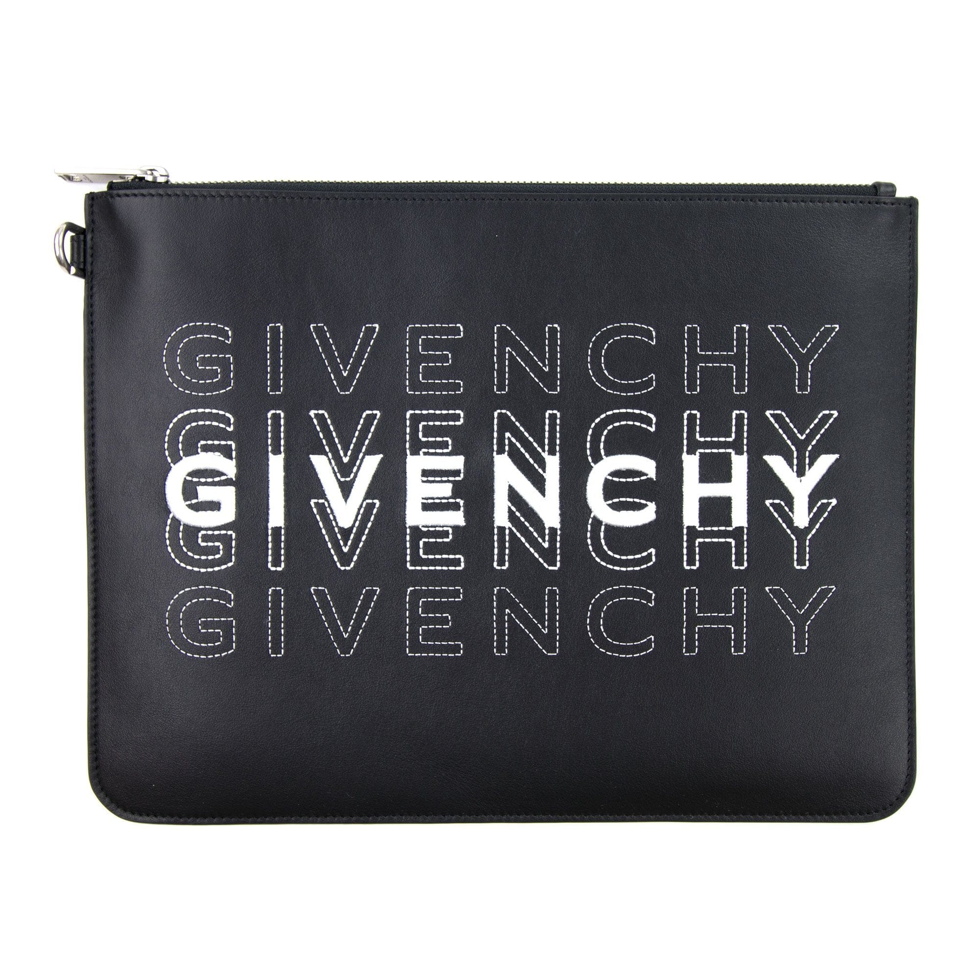Givenchy Black Embroidered Pouch Black