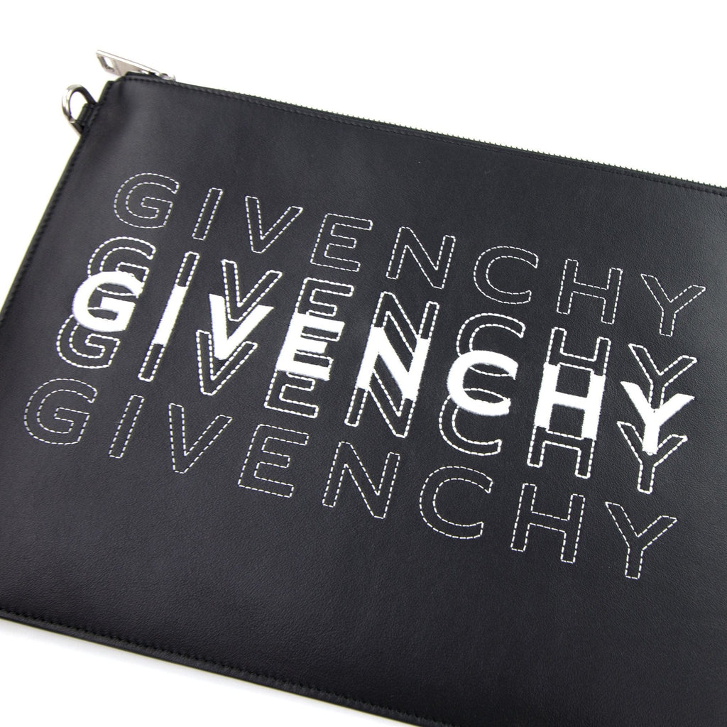 Givenchy Black Embroidered Pouch Black