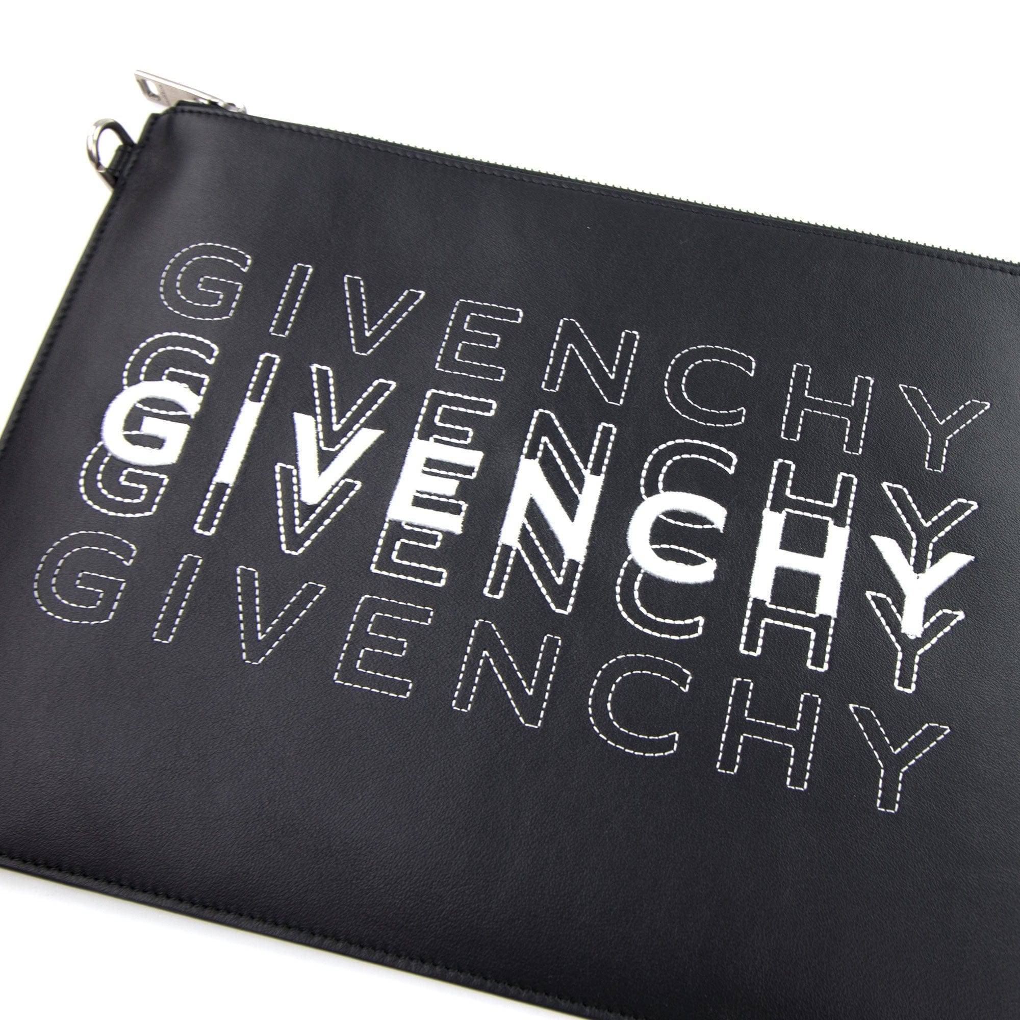 Givenchy Black Embroidered Pouch Black
