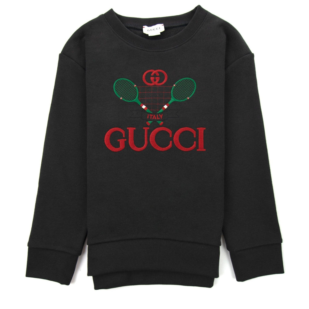 Gucci Junior Sweatshirt With Gucci Tennis 1073 Dark Grey