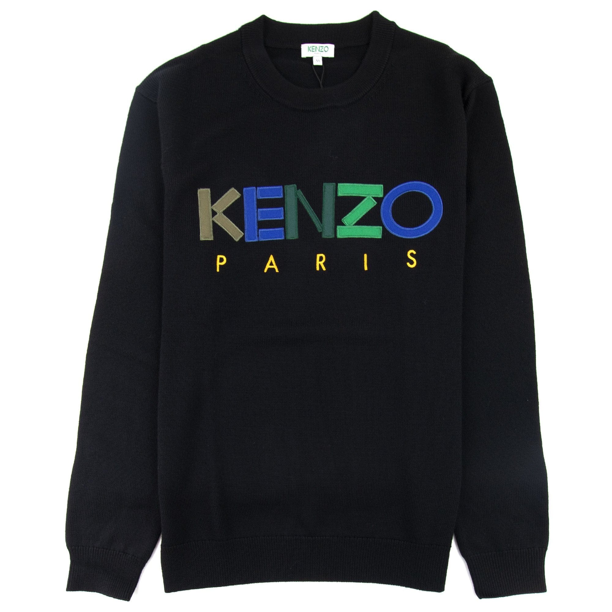 Kenzo Logo Crew Knit Sweatshirt Black