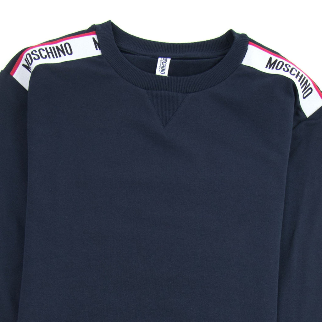 Moschino Underwear 2pcs Tape Logo Sweatshirt Tracksuit Navy 0290