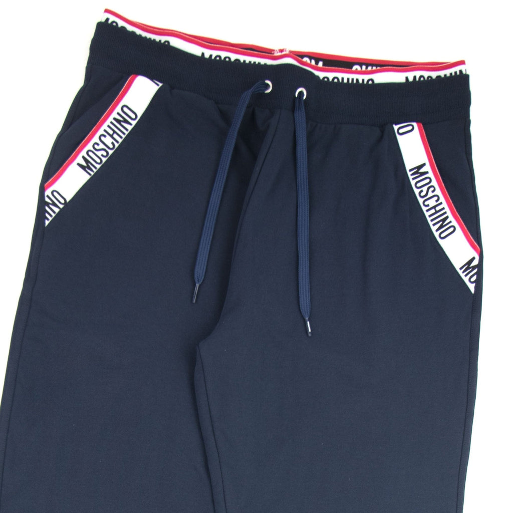 Moschino Underwear 2pcs Tracksuit Tape Logo Zip Up Hoody Navy 0290