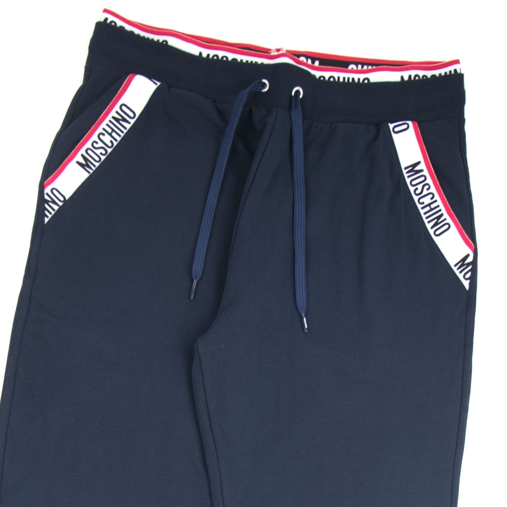Moschino Underwear 2pcs Tracksuit Tape Logo Zip Up Hoody Navy 0290