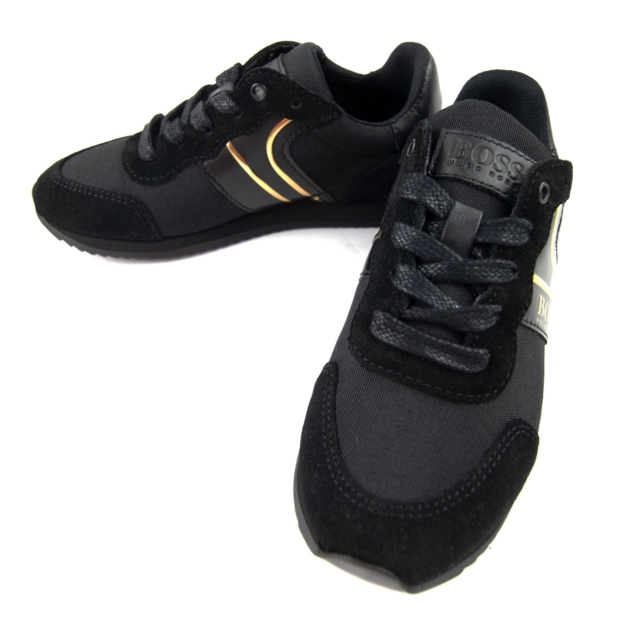Hugo Boss Kids Low-top Hybrid Trainers With Reflective Logo Black