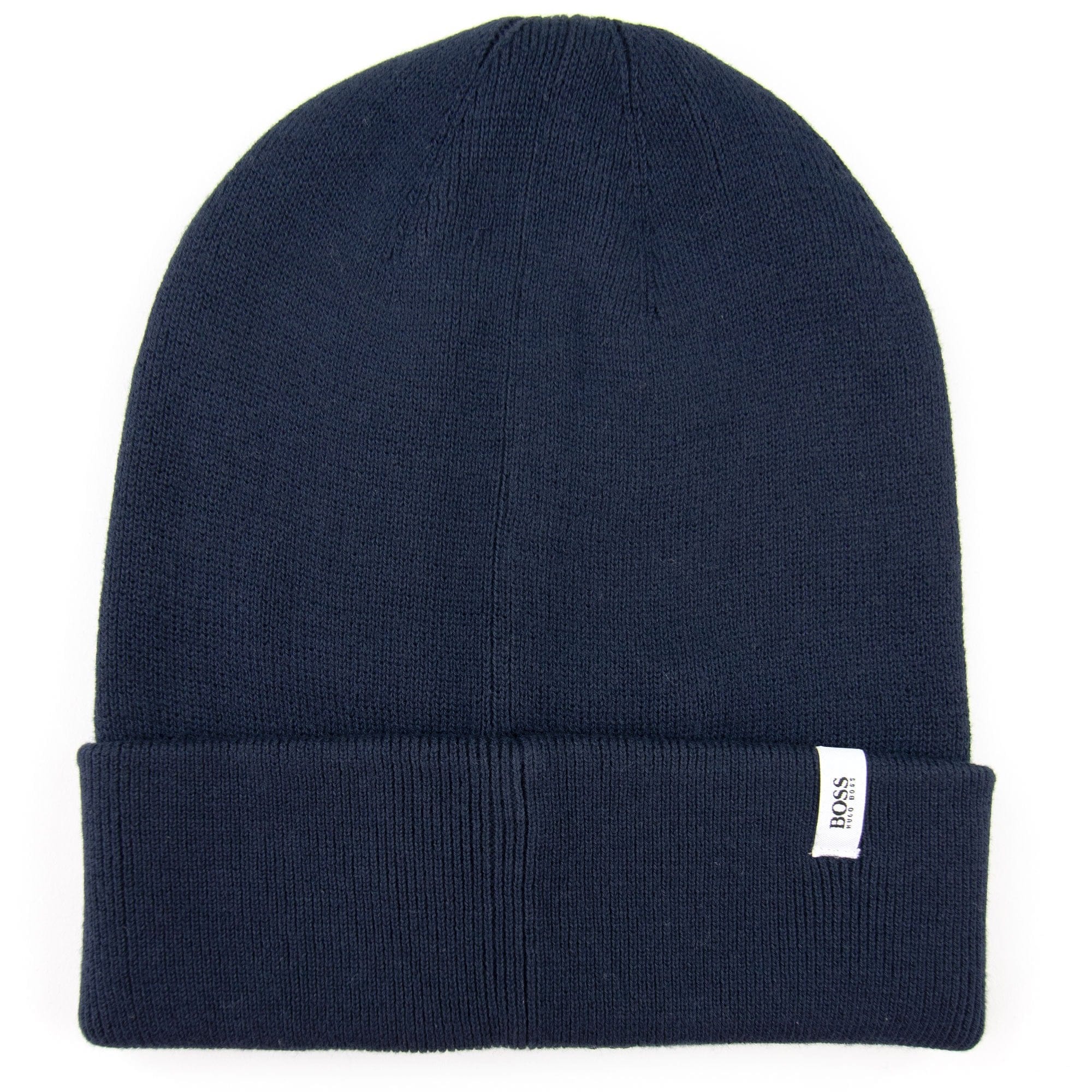 Hugo Boss Kids Square Logo Beanie Hat Navy