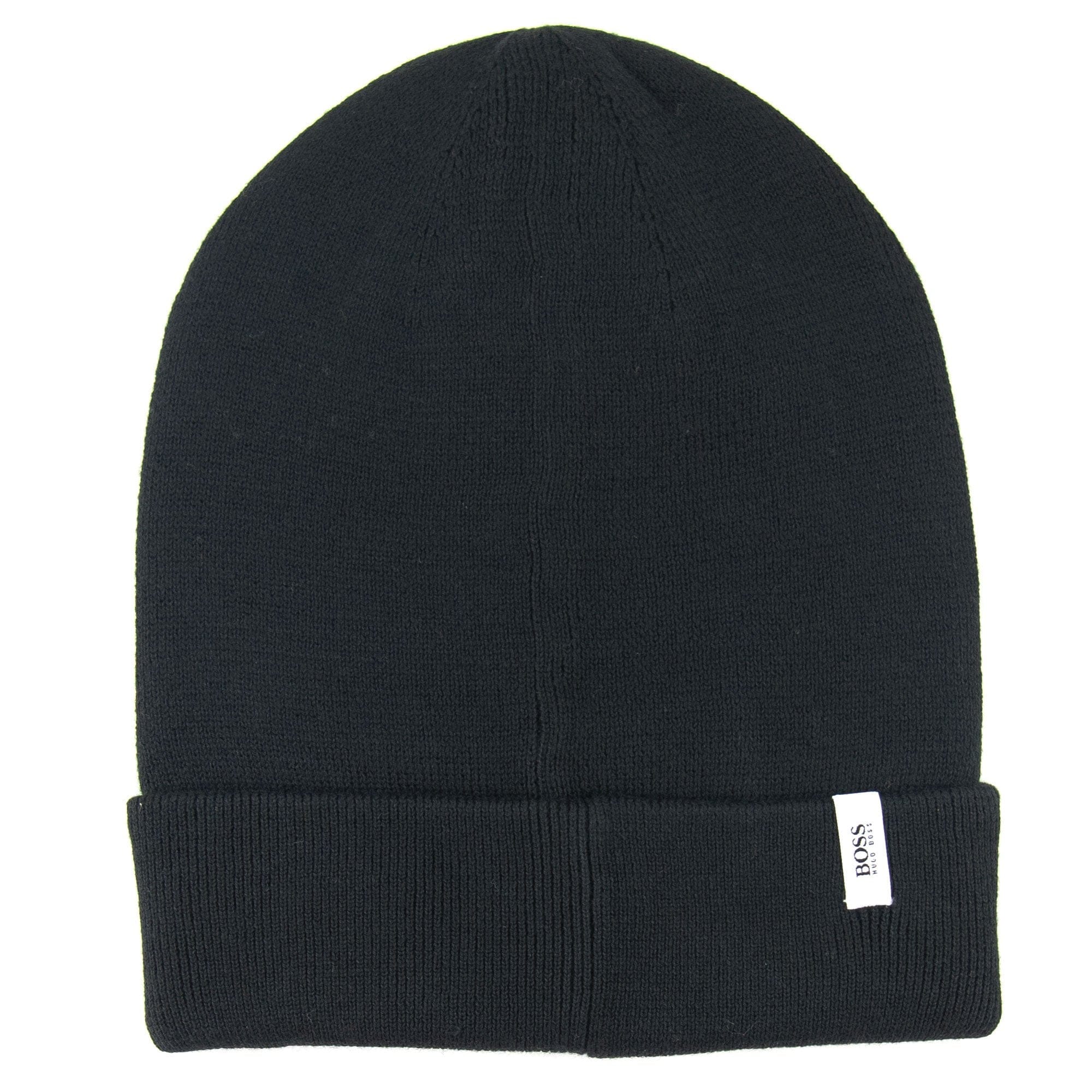 Hugo Boss Kids Square Logo Beanie Hat Black