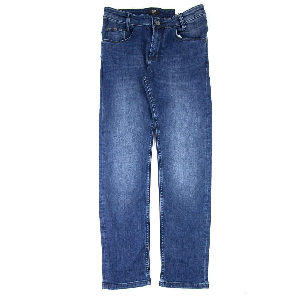 Hugo Boss Kids Straight Leg Jeans Stonewash Denim