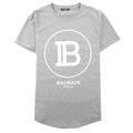 Balmain Printed Balmain Paris Logo T-Shirt Grey