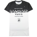 Balmain Paris Logo Print T Shirt Black/White