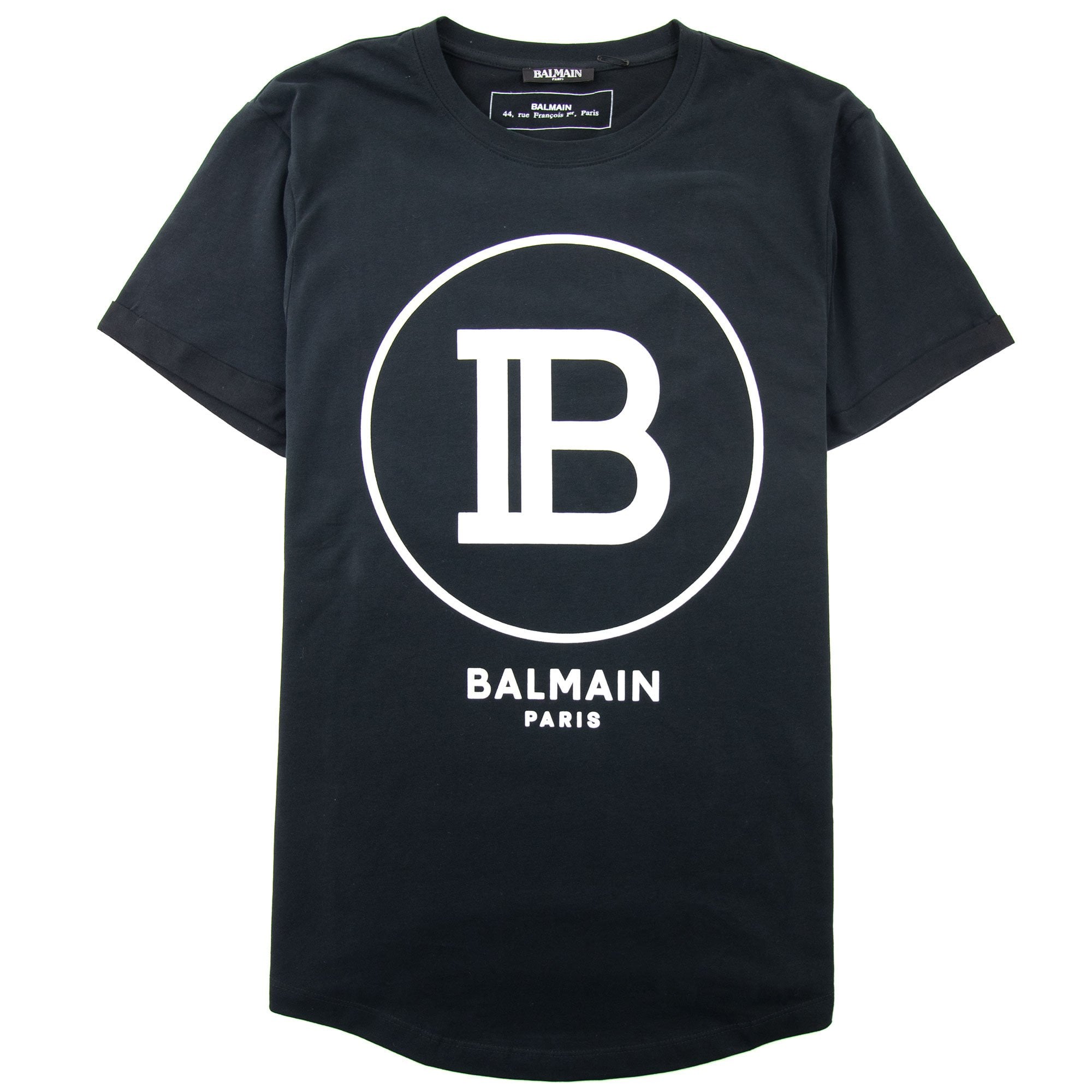 Balmain Printed Balmain Paris Logo T-Shirt Black/White