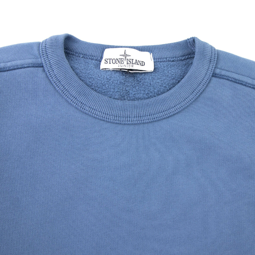 Stone Island Junior 60940 Crewneck Core Sweatshirt Avio Blue V0024