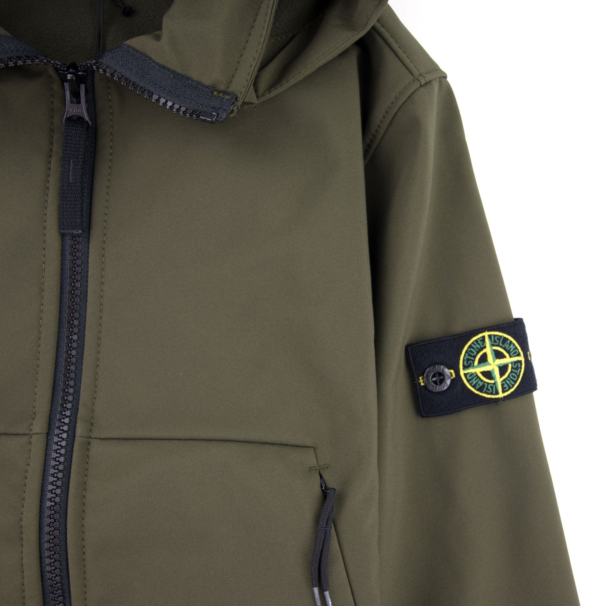 Stone Island Junior Q0230 Soft Shell-R Jacket Khaki V0054