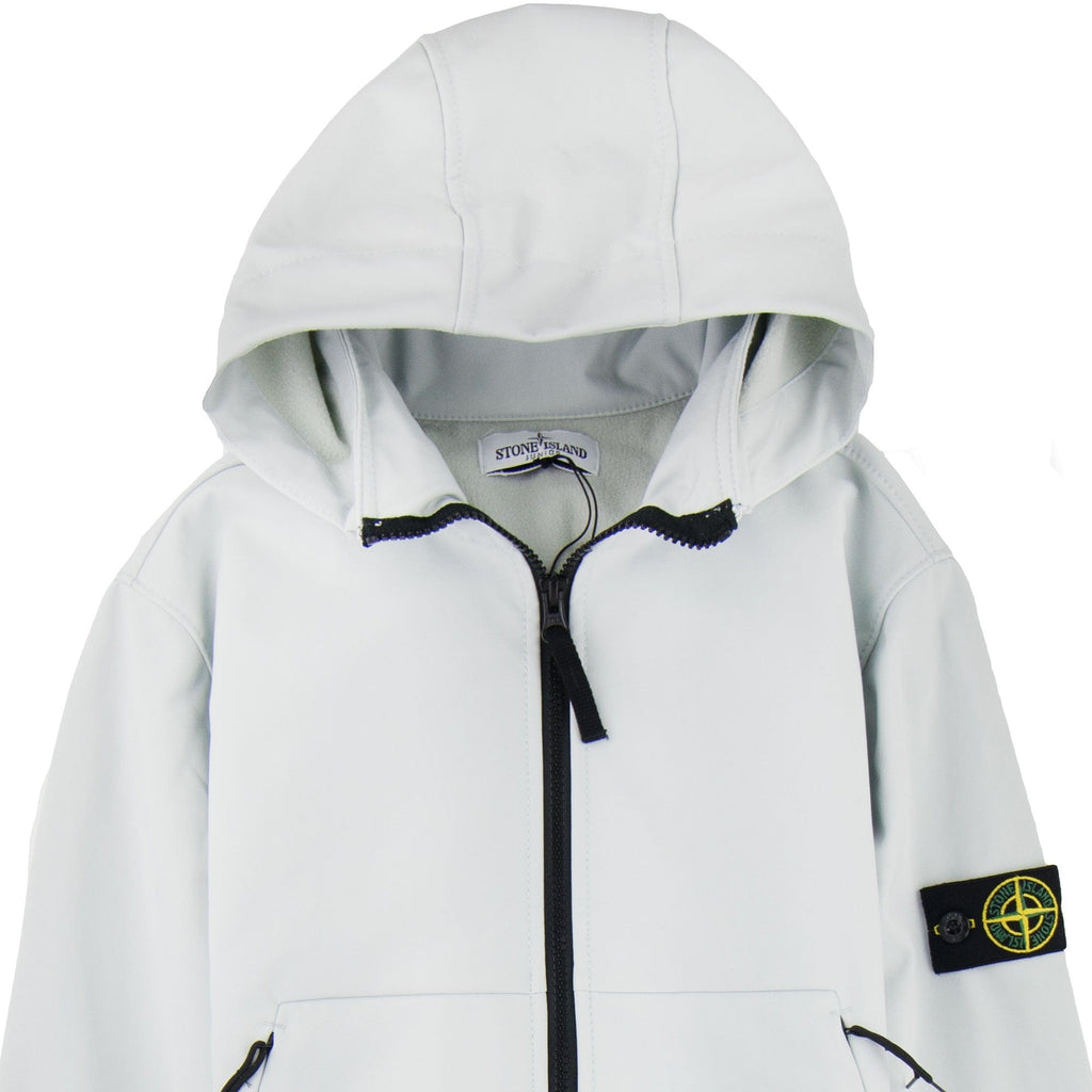 Stone Island Junior Q0230 Soft Shell-R Jacket Pearl Grey V0061
