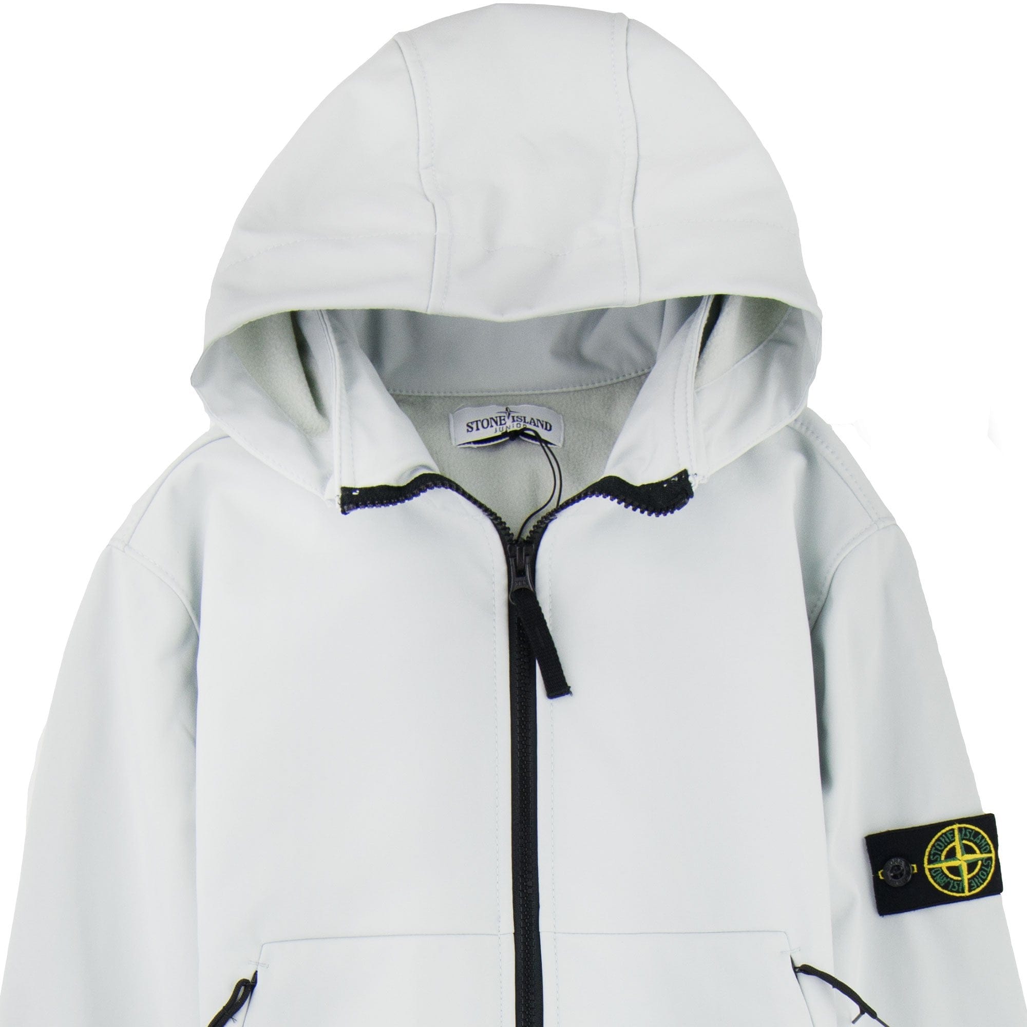Stone Island Junior Q0230 Soft Shell-R Jacket Pearl Grey V0061