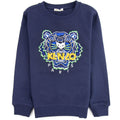 Kenzo Kids Embroidered Tiger Cotton Jumper Navy