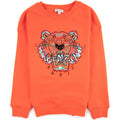 Kenzo Kids Scaled Tiger Cotton Sweatshirt Orange