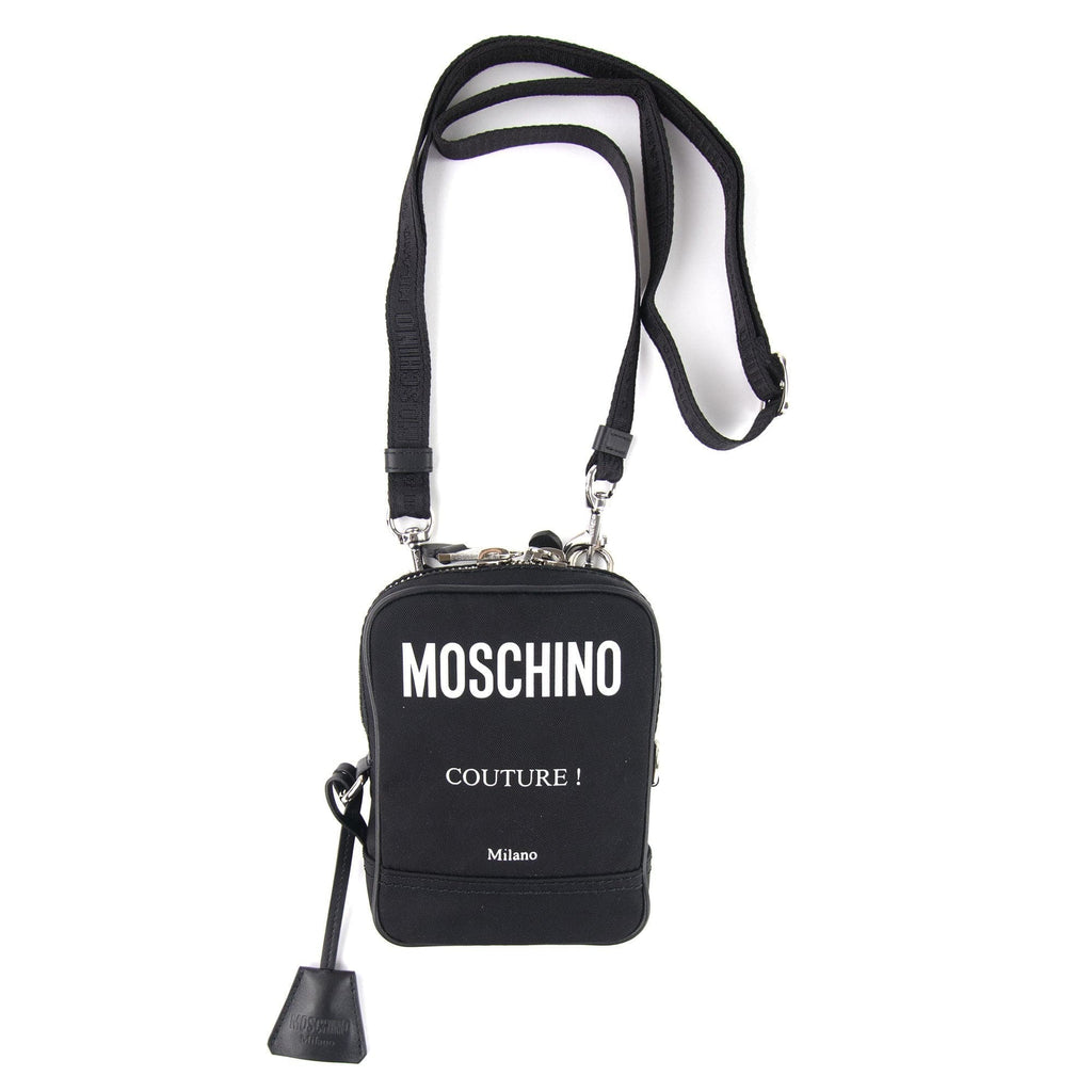 Moschino Couture Cordura Nylon Shoulder Bag Black