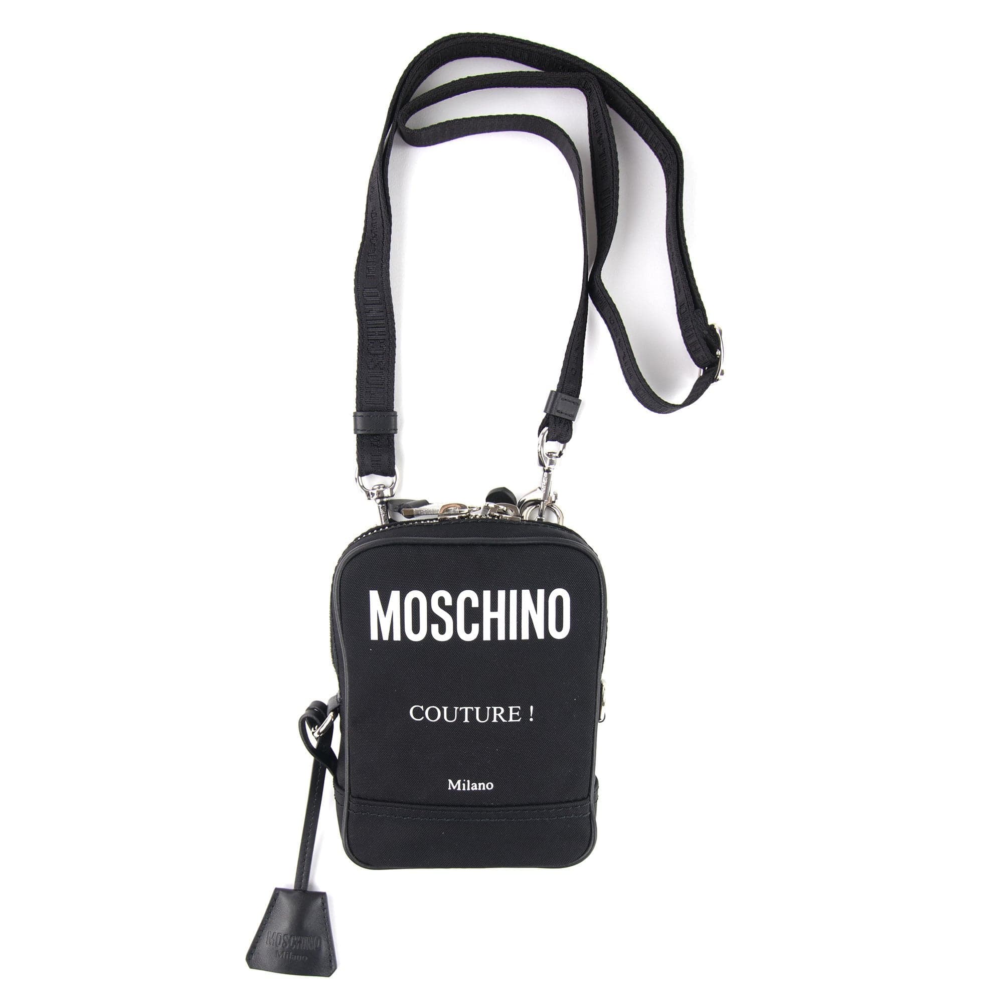 Moschino Couture Cordura Nylon Shoulder Bag Black