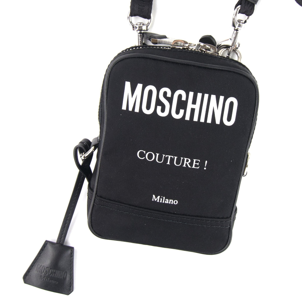 Moschino Couture Cordura Nylon Shoulder Bag Black