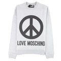 Love Moschino Grey Peace Sign Jumper