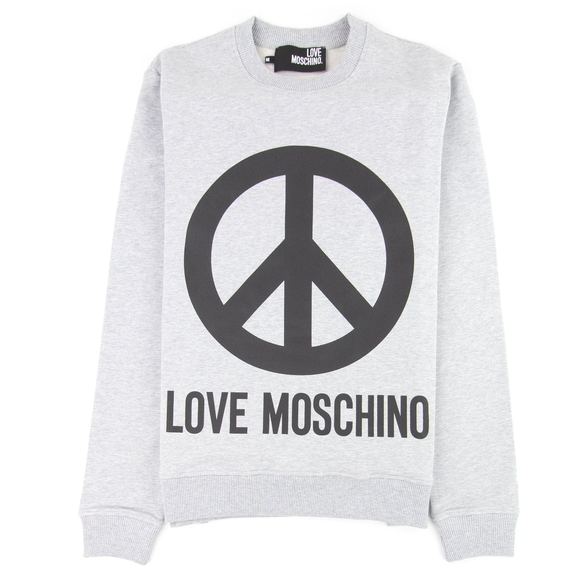 Love Moschino Grey Peace Sign Jumper
