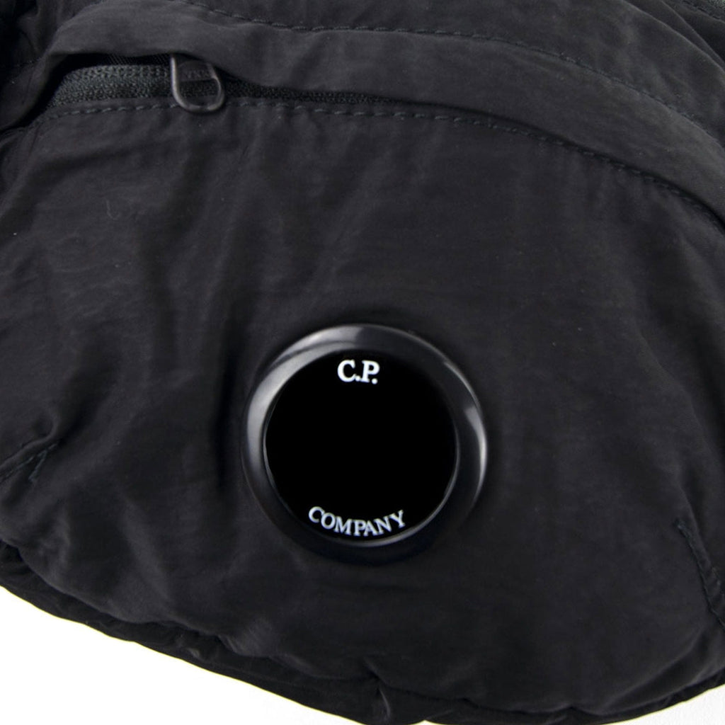 Cp Company Garment Dyed Nylon Sateen Lens Waist Bag Black 999