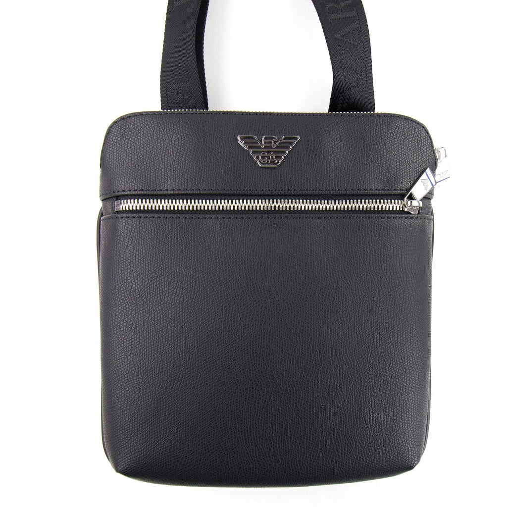 Emporio Armani Metal Eagle Logo Small Messenger Bag Black