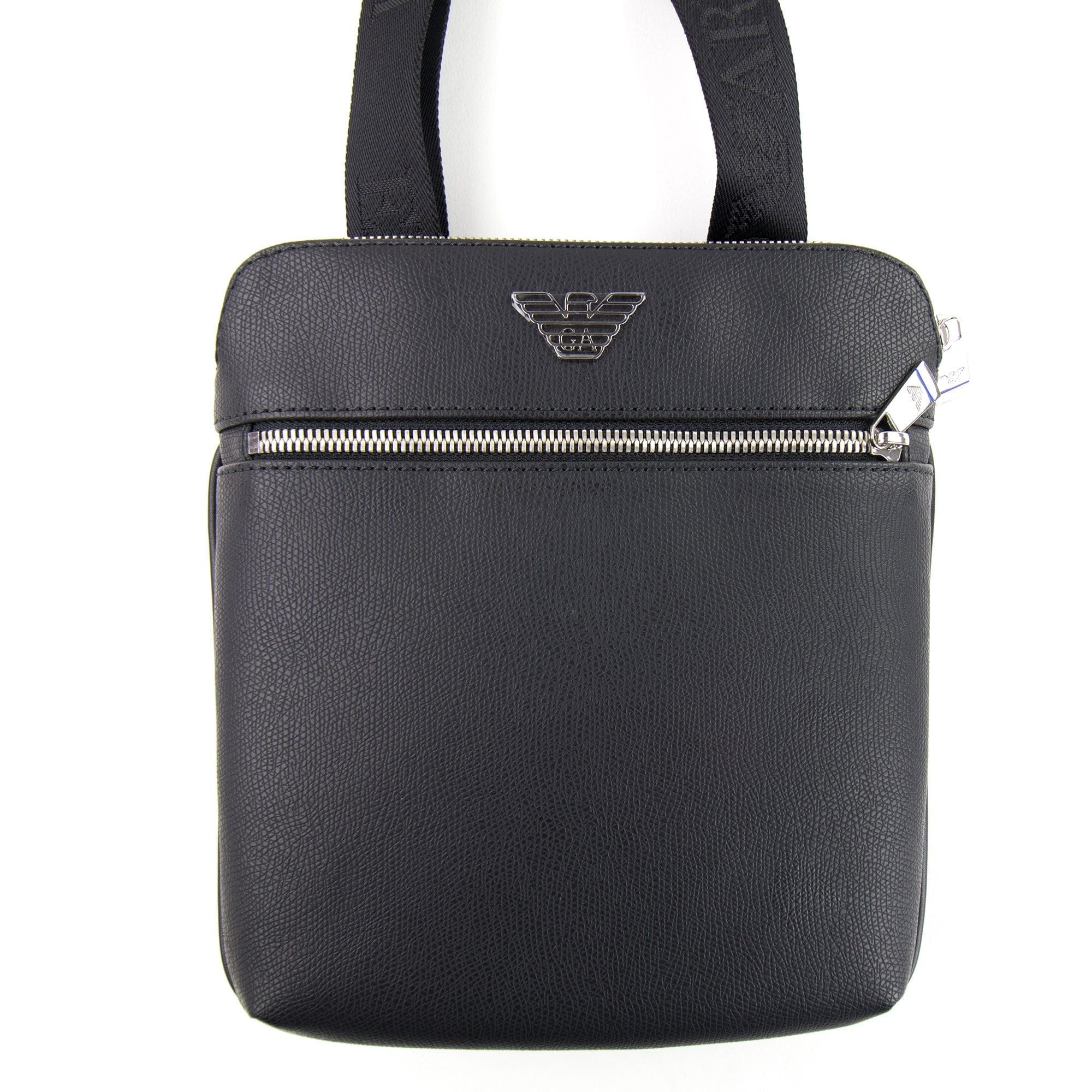 Emporio Armani Metal Eagle Logo Small Messenger Bag Black