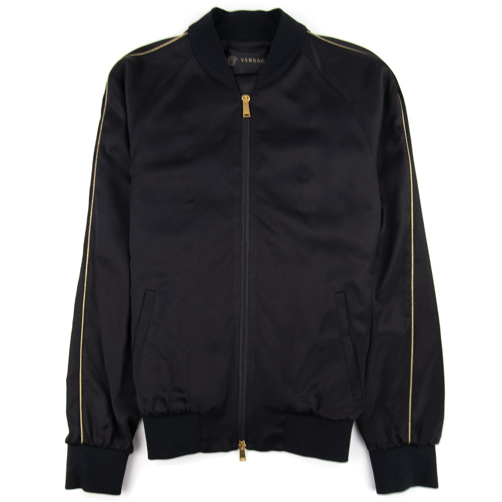 Versace Medusa-Embellished Bomber Jacket Black