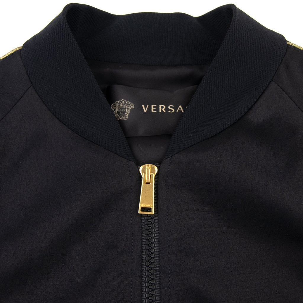 Versace Medusa-Embellished Bomber Jacket Black