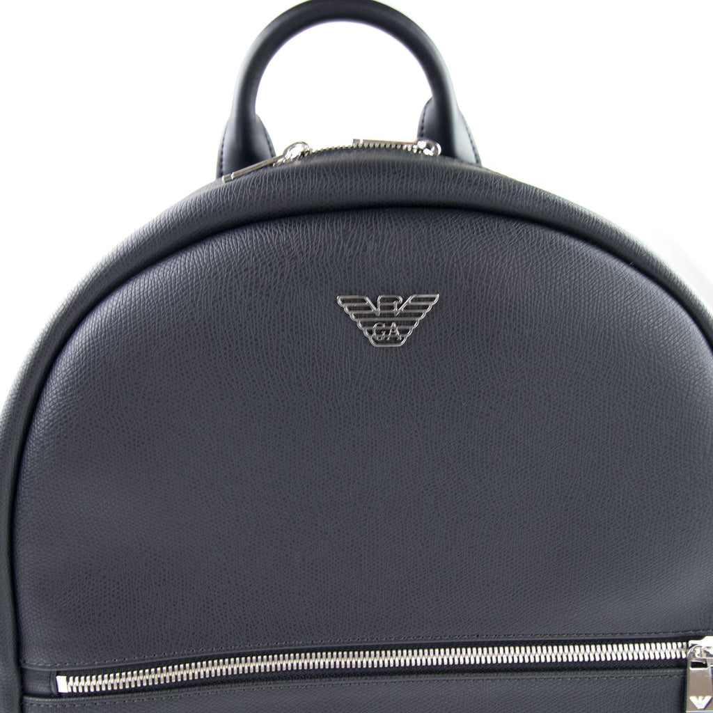 Emporio Armani Metallic Logo Backpack Black