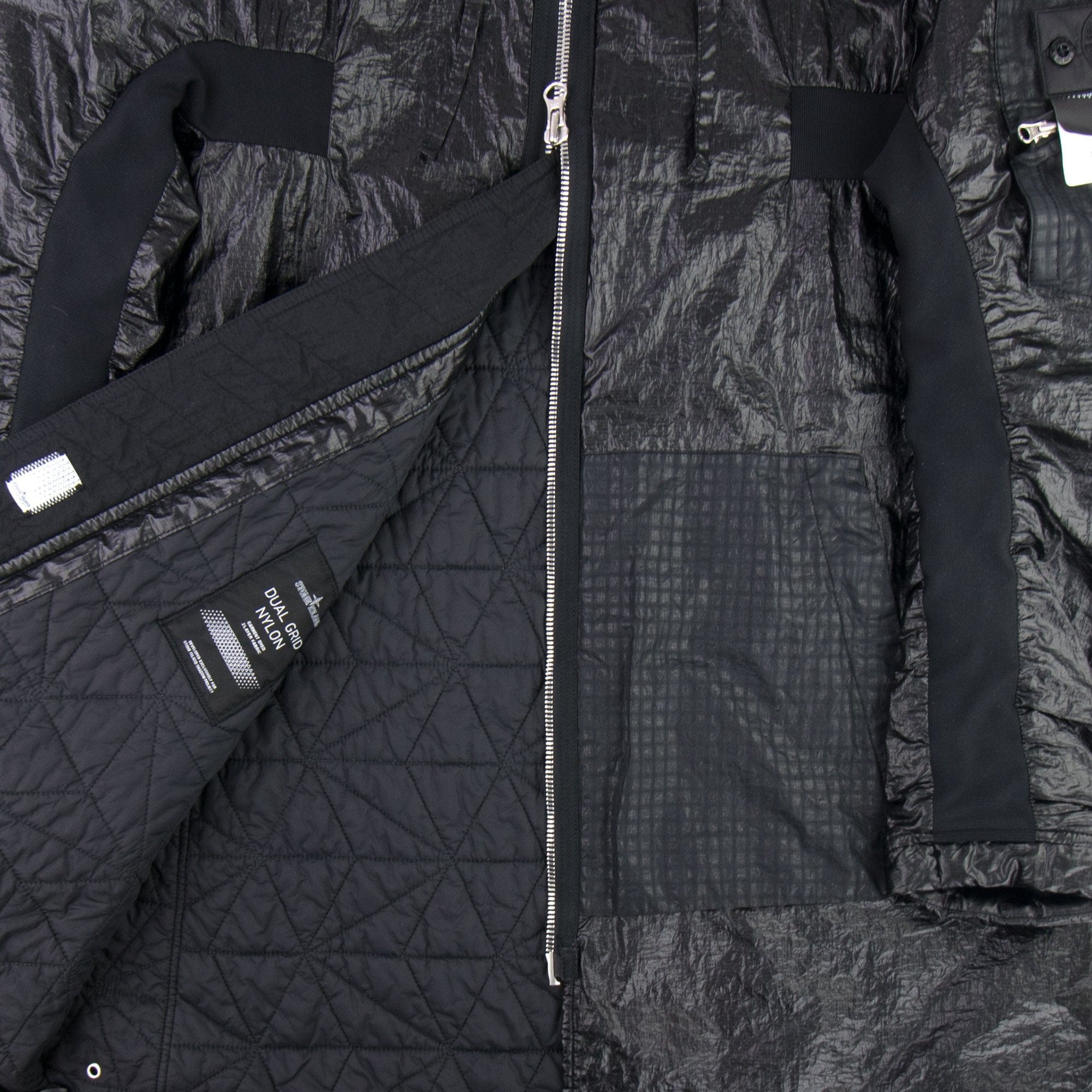 Stone Island Shadow Project 40203 Dual Grid Contour Parka Black V0029