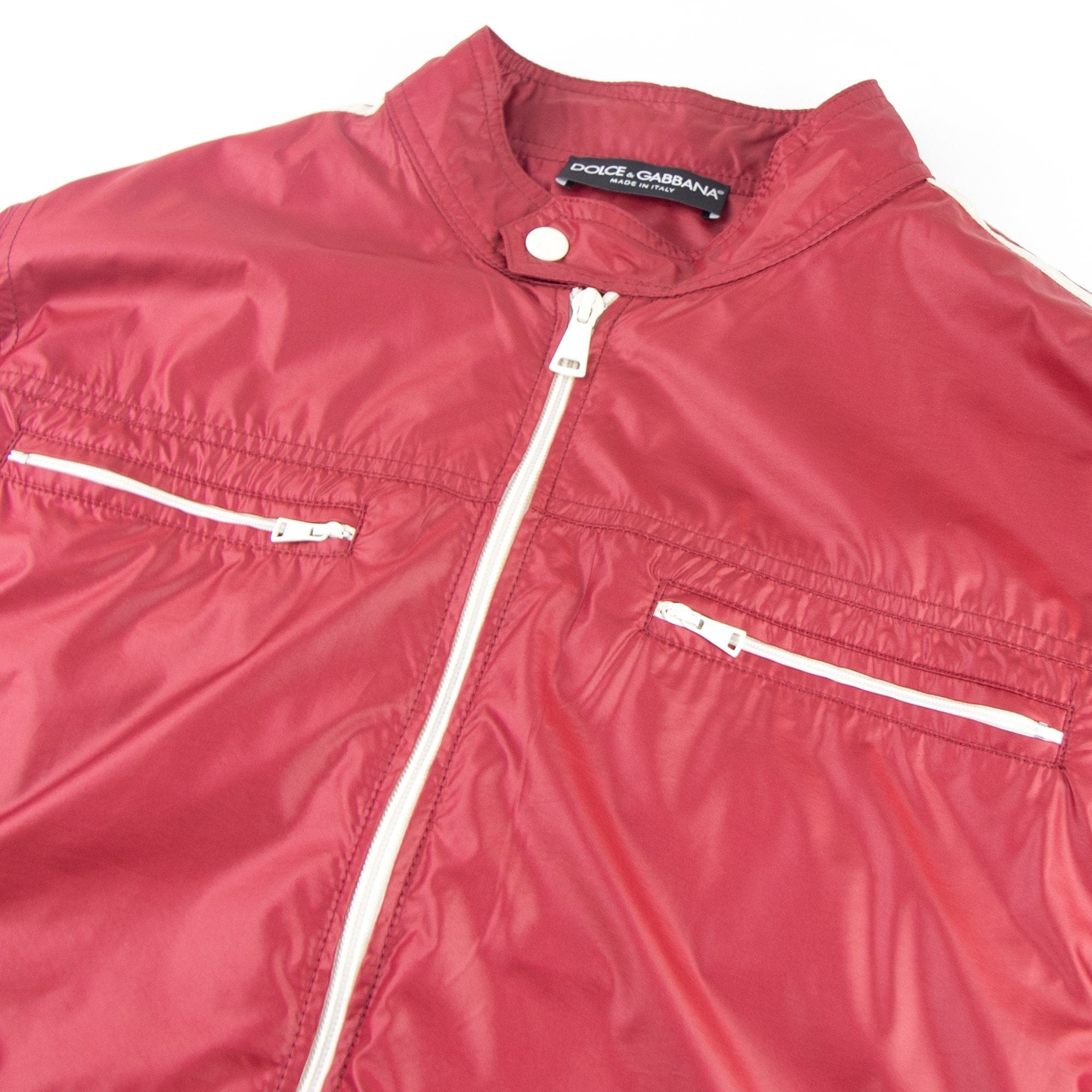 Dolce & Gabbana Stripe Lightweight Jacket Red
