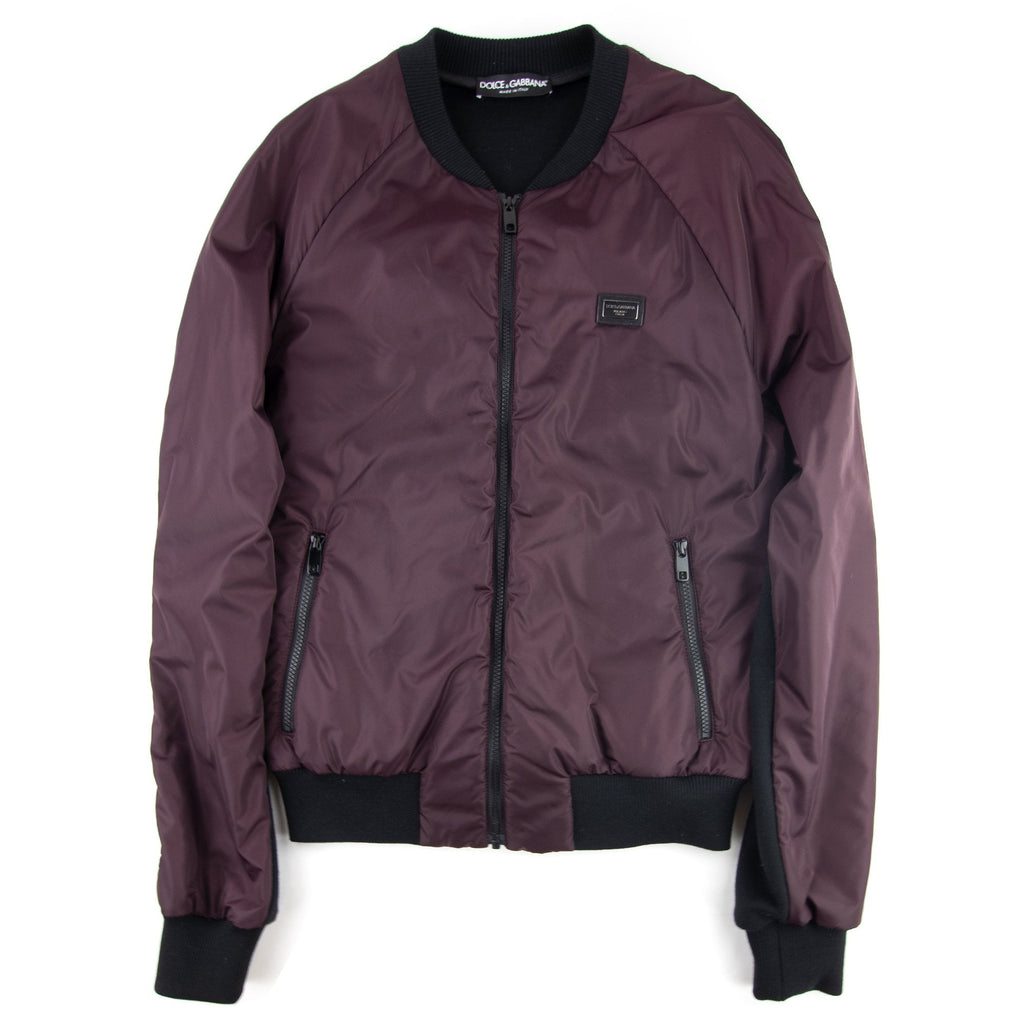 Dolce & Gabbana Classic Bomber Jacket Burgundy