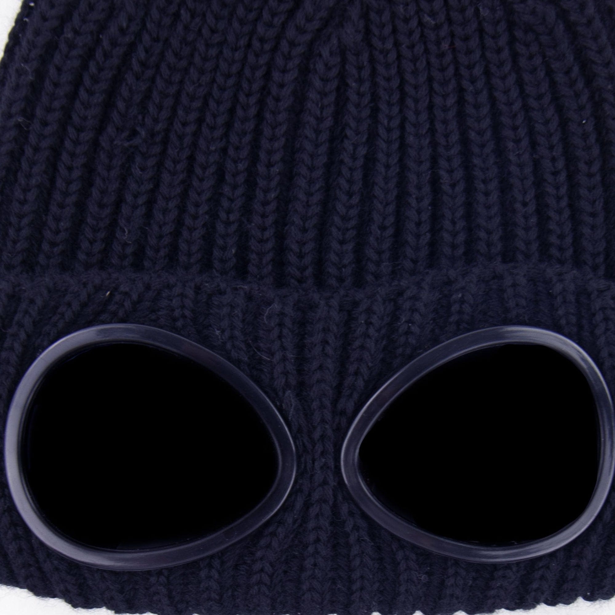 C.P. Company Undersixteen Extra Fine Merino Wool Goggle Beanie Navy 888