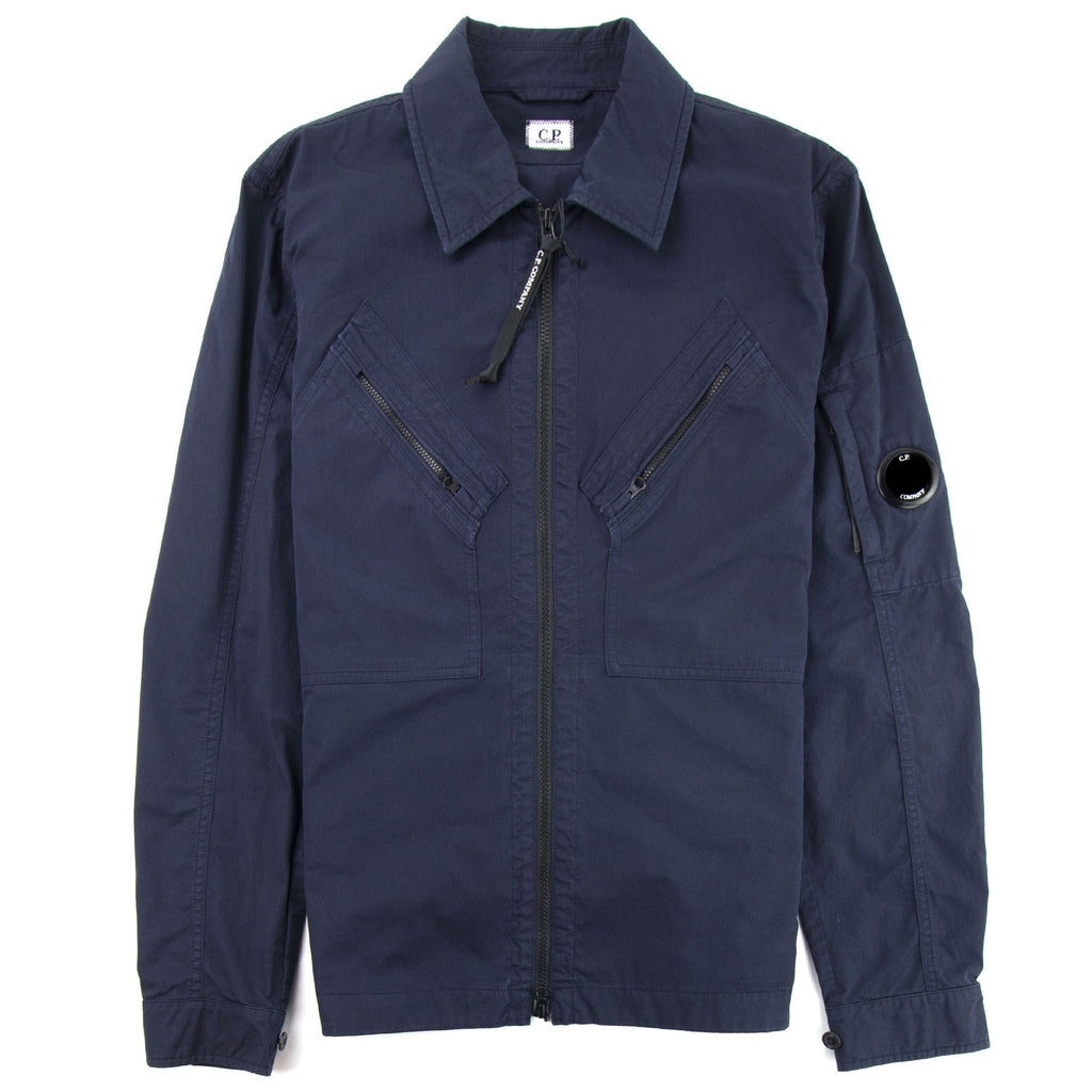 C.P. Company Lens Gabardine Overshirt Navy 888