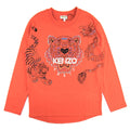 Kenzo Kids Tiger Dragon Long Sleeve T-shirt Orange