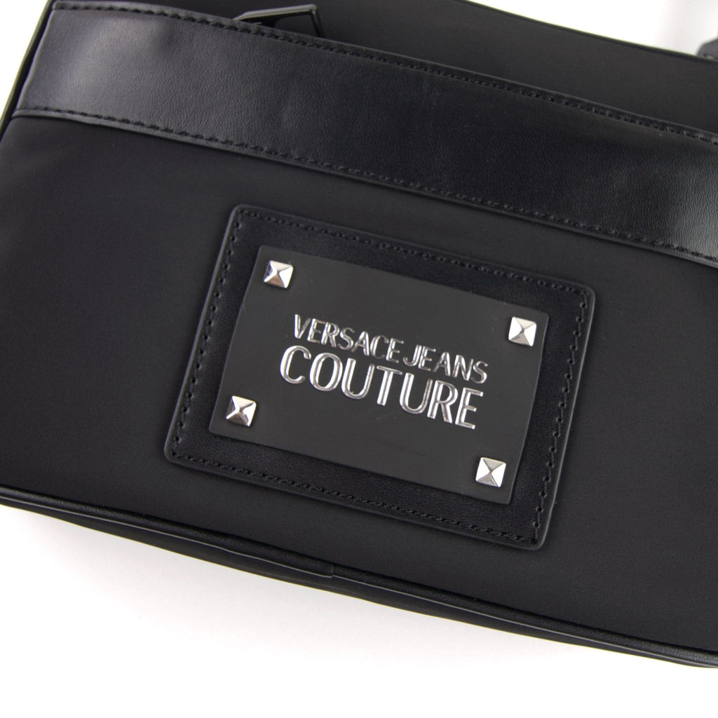 Versace Jeans Couture Motif Logo Crossbody Bag Black