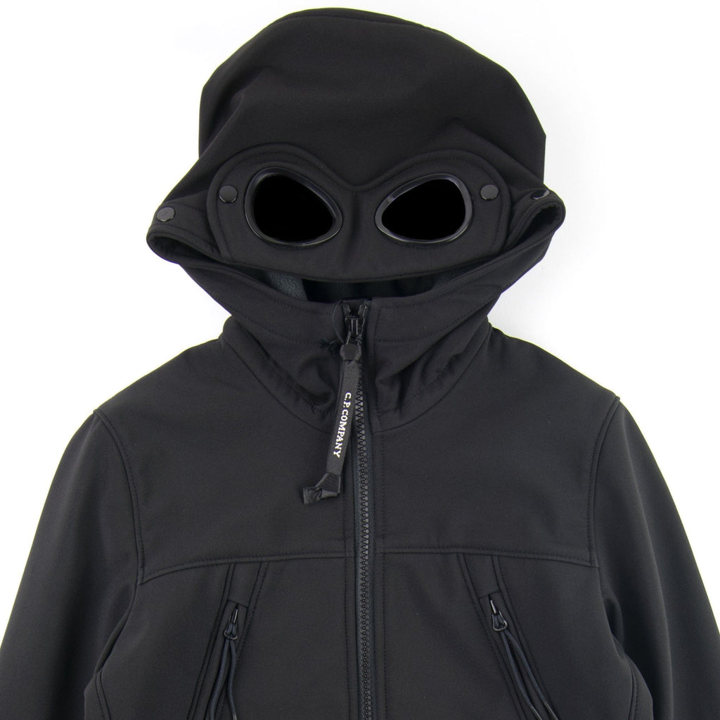 Cp Company Undersixteen Shell Goggle Hood Jacket Black 999