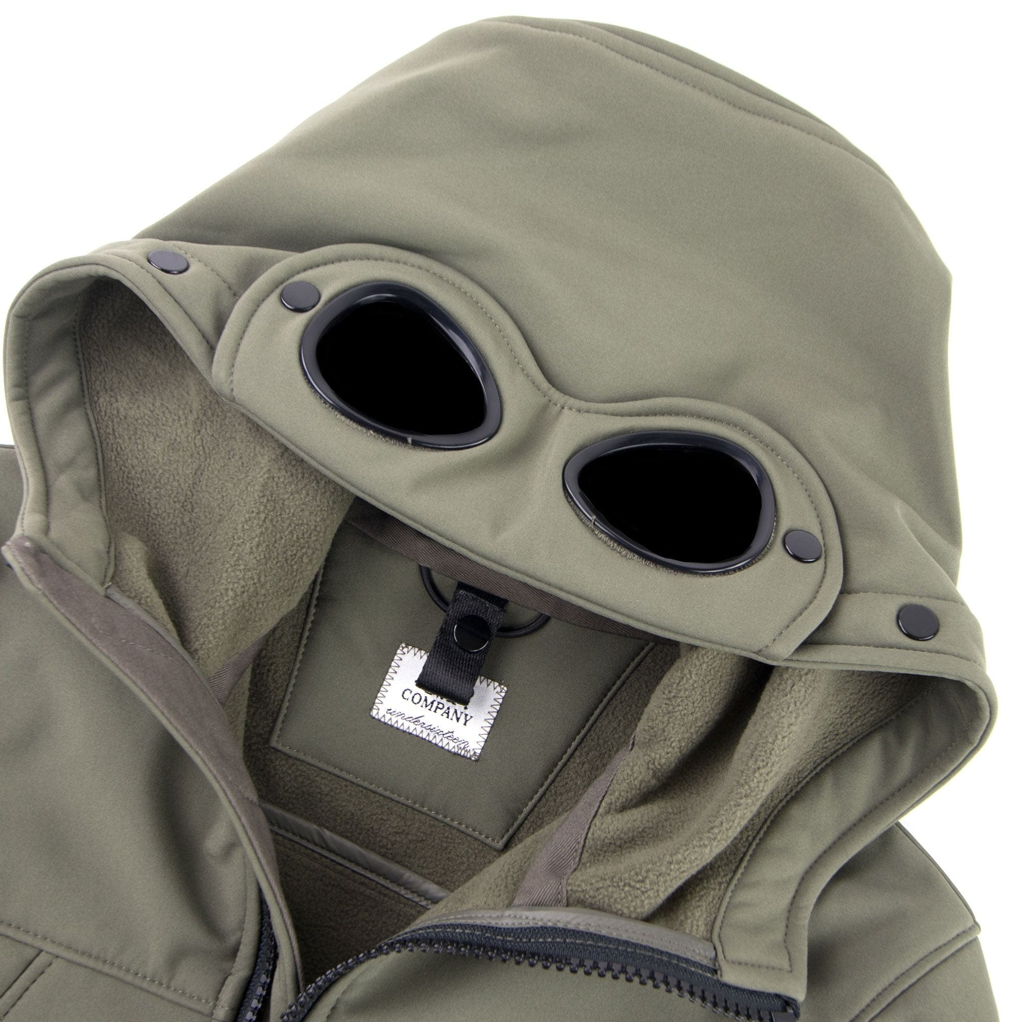 Cp Company Undersixteen Shell Goggle Hood Jacket Dusty Olive 661