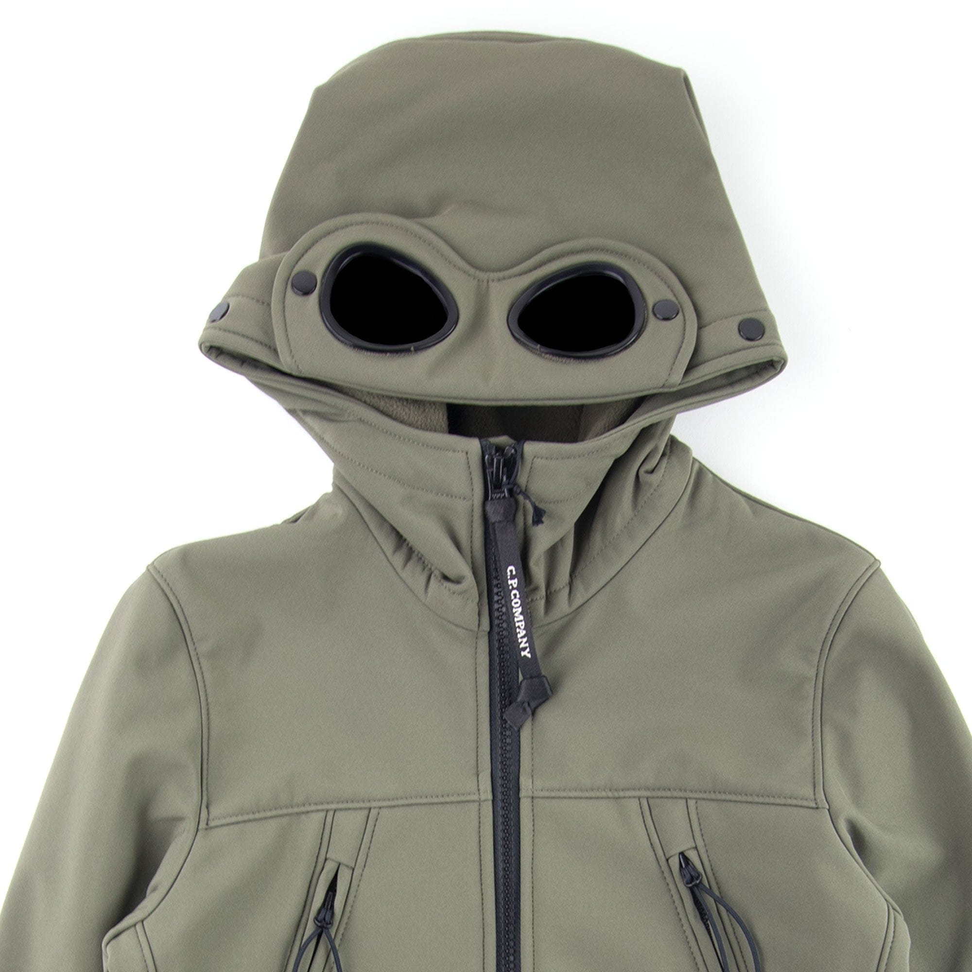Cp Company Undersixteen Shell Goggle Hood Jacket Dusty Olive 661