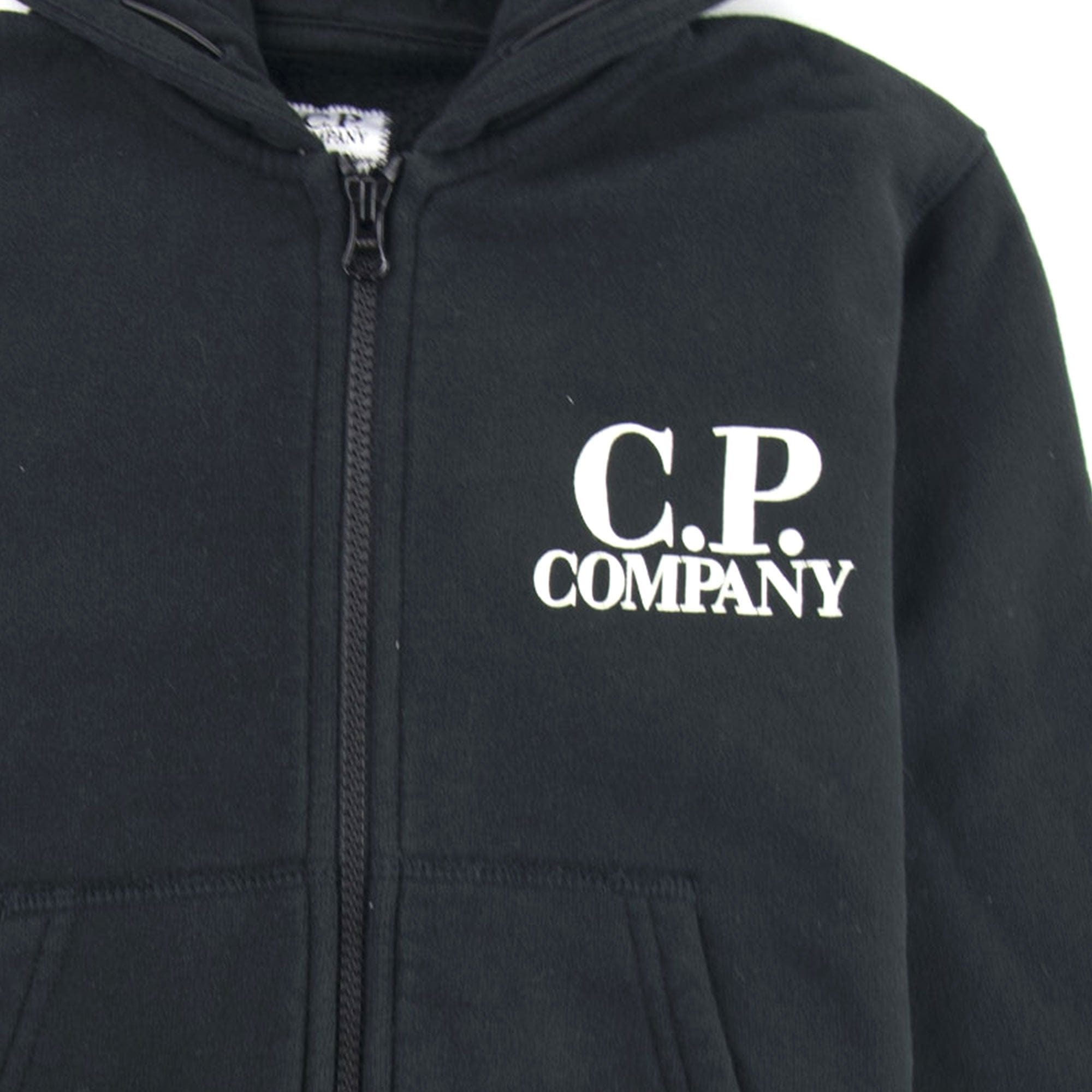 Cp Company Undersixteen Basic Fleece Goggle Hooded Sweatshirt Black 999