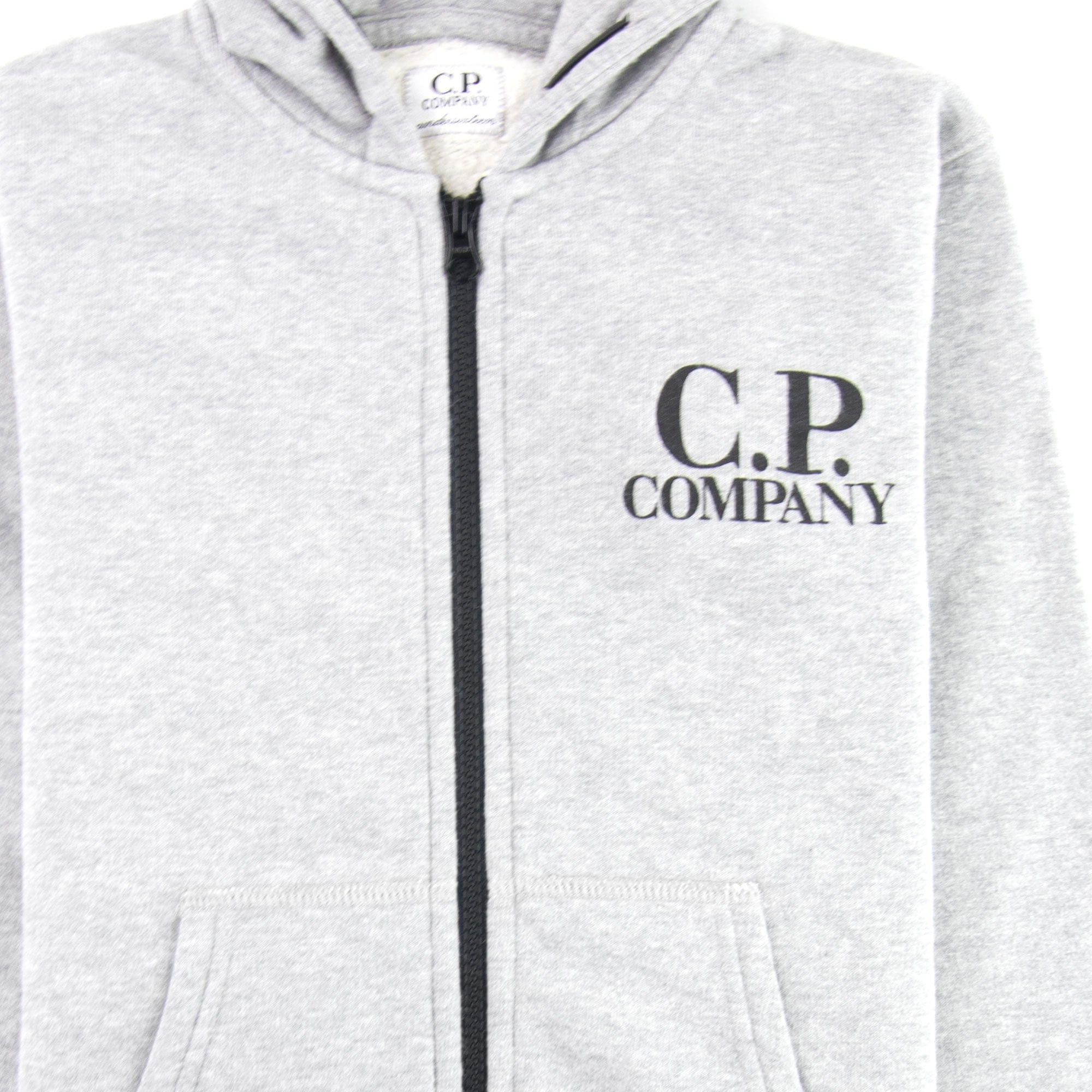 Cp Company Undersixteen Basic Fleece Goggle Hooded Sweatshirt Grey M93