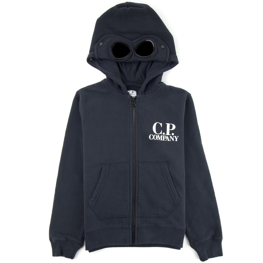Cp Company Undersixteen Basic Fleece Goggle Hooded Sweatshirt Navy 888