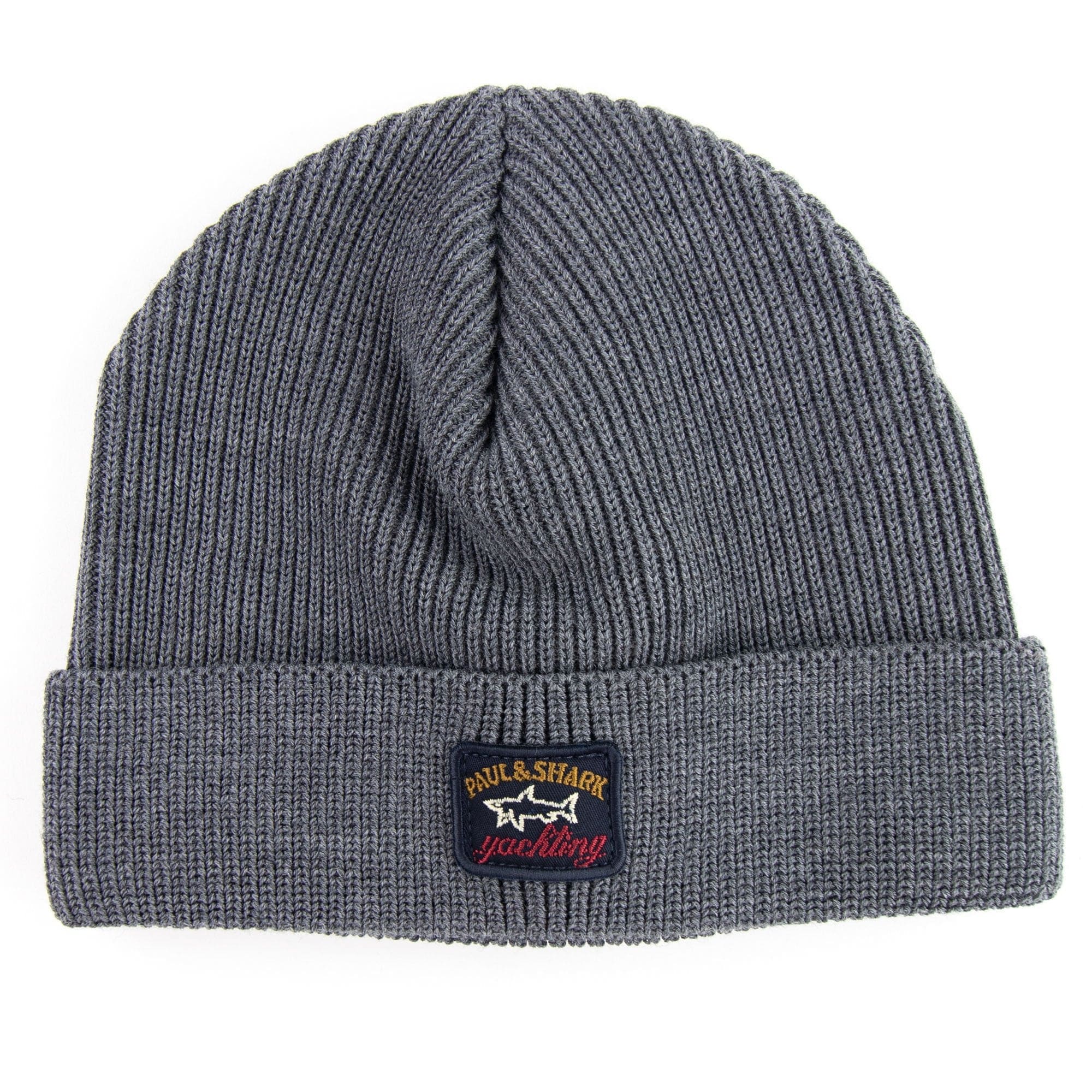 Paul And Shark Thin Ribbed Wool Hat Grey 664