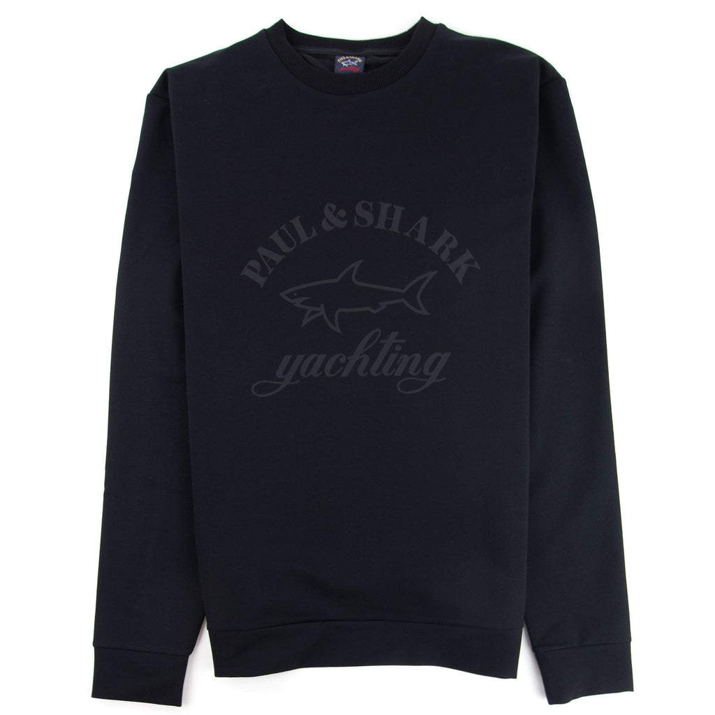 Paul And Shark Tonal Yachting Logo Sweatshirt Black